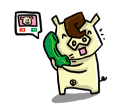 Mr. Pig and his darling bear sticker #6244675