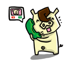 Mr. Pig and his darling bear sticker #6244675