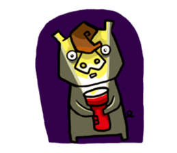 Mr. Pig and his darling bear sticker #6244676