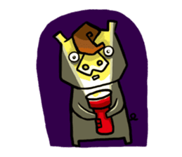 Mr. Pig and his darling bear sticker #6244676