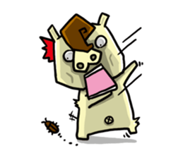 Mr. Pig and his darling bear sticker #6244677