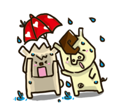 Mr. Pig and his darling bear sticker #6244681