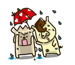 Mr. Pig and his darling bear sticker #6244681