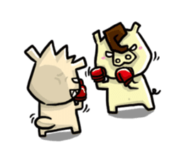 Mr. Pig and his darling bear sticker #6244682