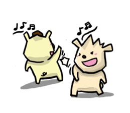 Mr. Pig and his darling bear sticker #6244683