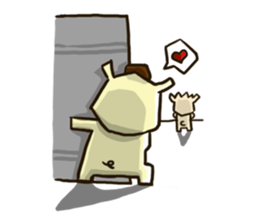 Mr. Pig and his darling bear sticker #6244684