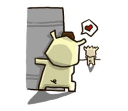 Mr. Pig and his darling bear sticker #6244684