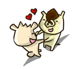 Mr. Pig and his darling bear sticker #6244686