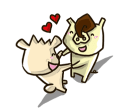 Mr. Pig and his darling bear sticker #6244686