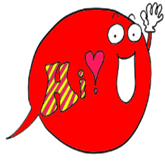 Colorful speech balloon