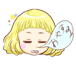 Girl with an eye in a sea sticker #6245271