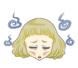 Girl with an eye in a sea sticker #6245275