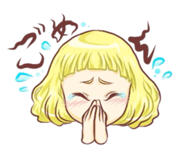 Girl with an eye in a sea sticker #6245285