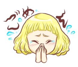 Girl with an eye in a sea sticker #6245285