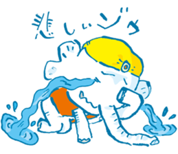 Surreal elephant illustrations Sticker sticker #6246790