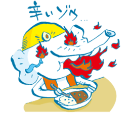 Surreal elephant illustrations Sticker sticker #6246801