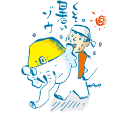 Surreal elephant illustrations Sticker sticker #6246814