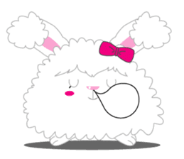 Cutie Angora rabbit sticker #6246991