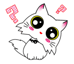 Gigi little white cat sticker #6247104
