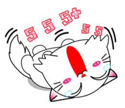Gigi little white cat sticker #6247113