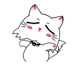 Gigi little white cat sticker #6247142