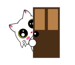 Gigi little white cat sticker #6247143
