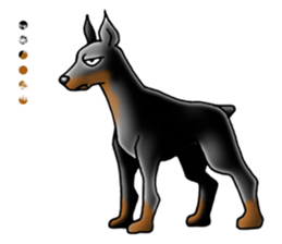 Bluntness Doberman Dog Sticker(Japanese) sticker #6247344