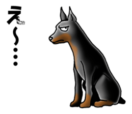 Bluntness Doberman Dog Sticker(Japanese) sticker #6247348