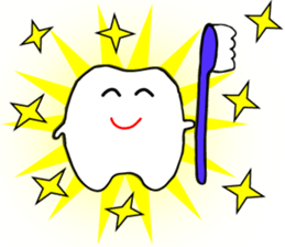 teeth and germs Man sticker #6247464