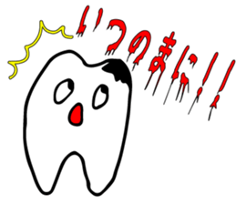 teeth and germs Man sticker #6247474