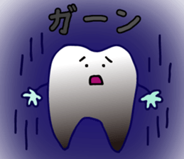 teeth and germs Man sticker #6247478