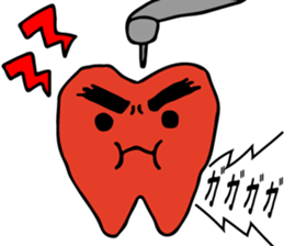 teeth and germs Man sticker #6247484