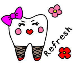 teeth and germs Man sticker #6247489