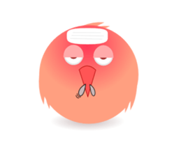 pink little chick ' googgai ' sticker #6248144