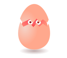 pink little chick ' googgai ' sticker #6248148