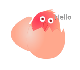 pink little chick ' googgai ' sticker #6248149