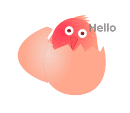 pink little chick ' googgai ' sticker #6248149