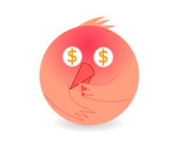 pink little chick ' googgai ' sticker #6248157