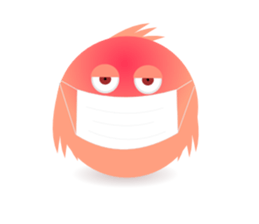 pink little chick ' googgai ' sticker #6248163