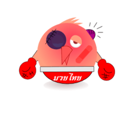 pink little chick ' googgai ' sticker #6248170