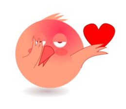 pink little chick ' googgai ' sticker #6248173