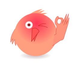 pink little chick ' googgai ' sticker #6248176