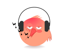 pink little chick ' googgai ' sticker #6248182