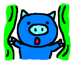 The Blue Pig of Happiness sticker #6249080