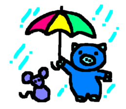 The Blue Pig of Happiness sticker #6249104