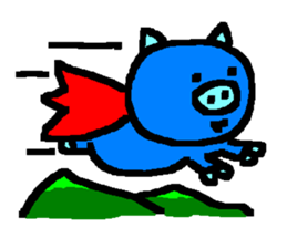 The Blue Pig of Happiness sticker #6249107