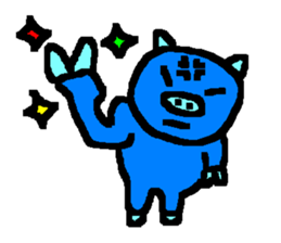 The Blue Pig of Happiness sticker #6249117