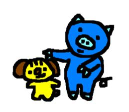 The Blue Pig of Happiness sticker #6249118