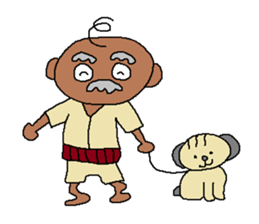 The Playful Old Man of Happiness sticker #6249721