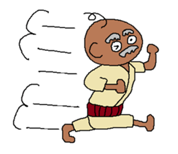 The Playful Old Man of Happiness sticker #6249723